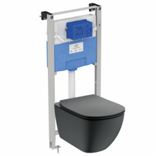 Комплект инсталляции с подвесным унитазом IDEAL STANDARD Prosys Tesi с сиденьем T3868V3